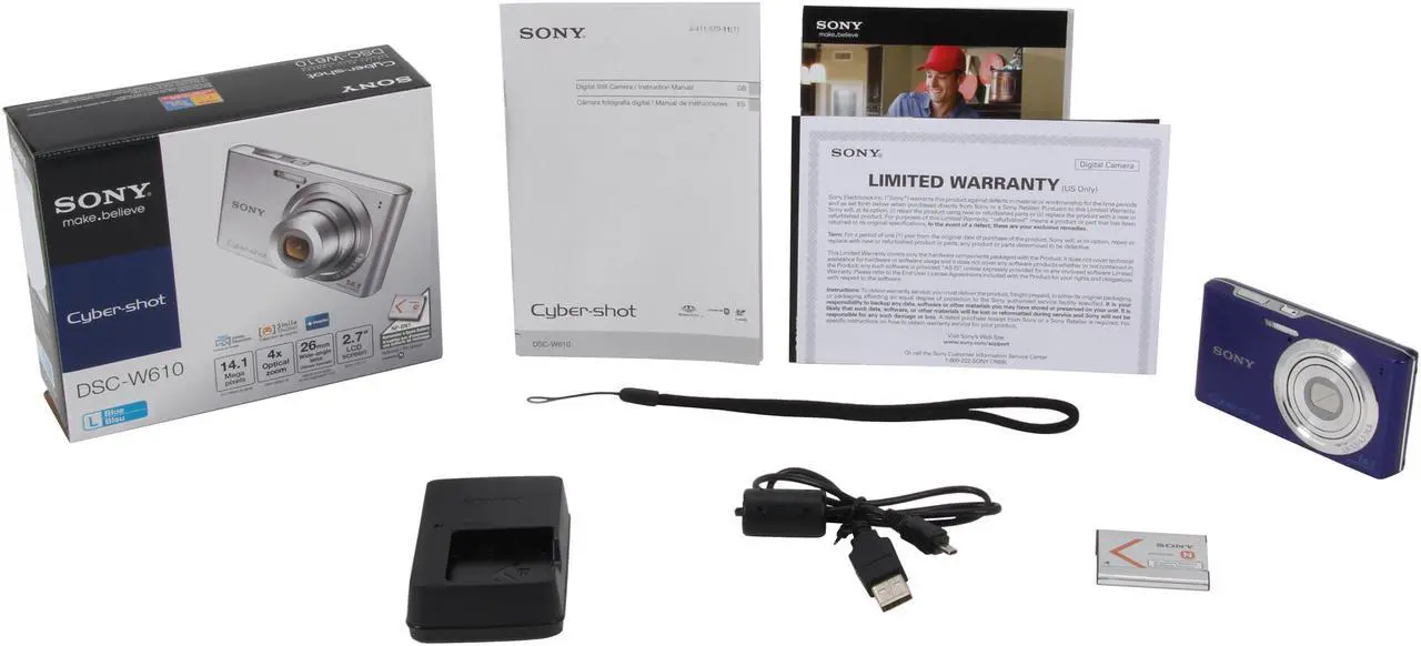 Alt view image 8 of 8 - SONY Cyber-shot DSC-W610/L Blue 14.1 MP 4X Optical Zoom Digital Camera