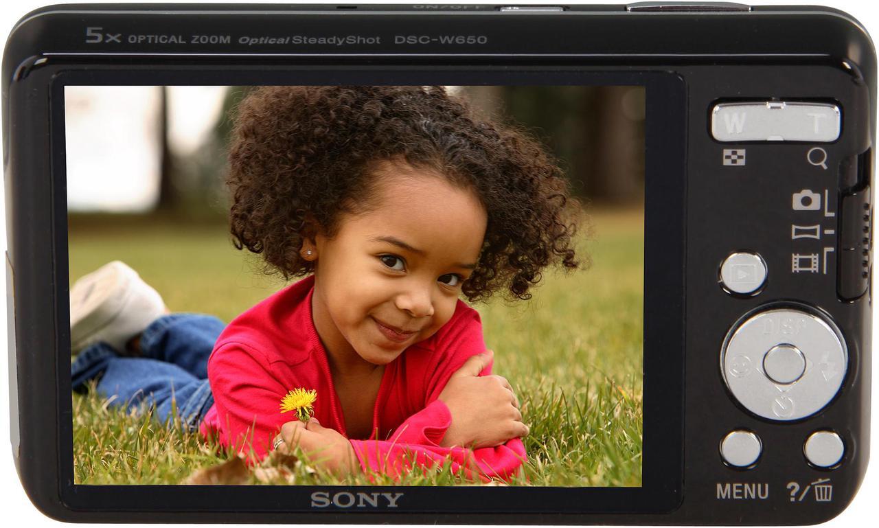 Alt view image 4 of 8 - Sony Cyber-shot DSC-W650 16.1 MP Digital Camera with 5x Optical Zoom and 3.0-Inch LCD (Black)