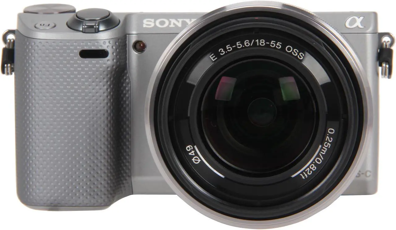 Alt view image 2 of 8 - SONY Alpha NEX-5R Silver 16.1 MP 3.0" 921.6K Touch LCD Compact Mirrorless System Camera with 18-55mm Lens