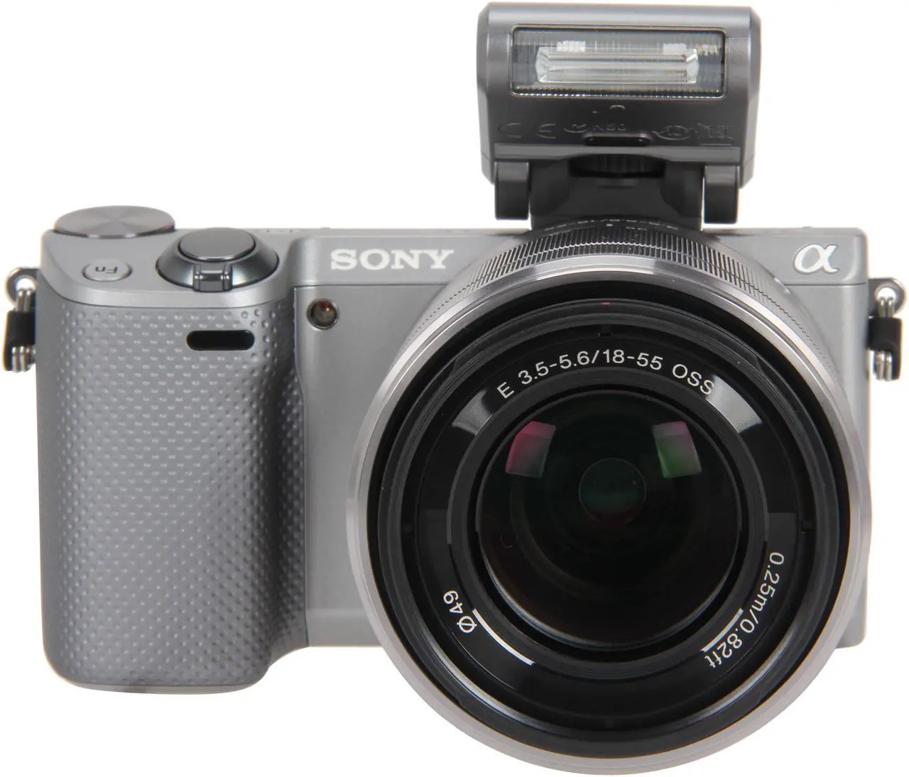Alt view image 7 of 8 - SONY Alpha NEX-5R Silver 16.1 MP 3.0" 921.6K Touch LCD Compact Mirrorless System Camera with 18-55mm Lens