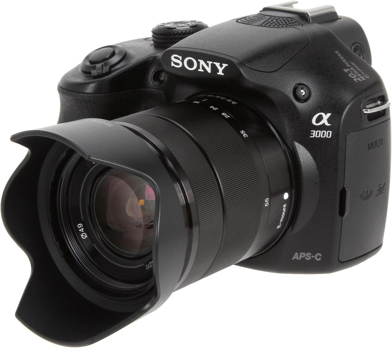 Main image of SONY Alpha A3000 ILCE-3000K/B Black Interchangeable Lens Digital Camera with 18-55mm Lens