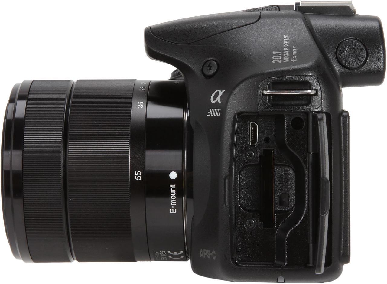 Alt view image 6 of 9 - SONY Alpha A3000 ILCE-3000K/B Black Interchangeable Lens Digital Camera with 18-55mm Lens