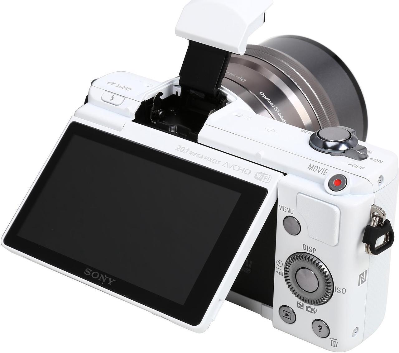 Alt view image 9 of 11 - SONY Alpha a5000 ILCE-5000L/W White 20.1MP 3.0" 460K LCD Compact Interchangeable Lens Digital Camera with 16-50mm Lens
