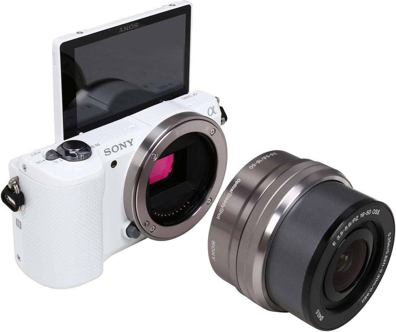Alt view image 10 of 11 - SONY Alpha a5000 ILCE-5000L/W White 20.1MP 3.0" 460K LCD Compact Interchangeable Lens Digital Camera with 16-50mm Lens