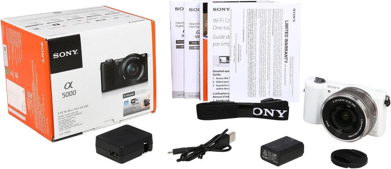 Alt view image 12 of 11 - SONY Alpha a5000 ILCE-5000L/W White 20.1MP 3.0" 460K LCD Compact Interchangeable Lens Digital Camera with 16-50mm Lens