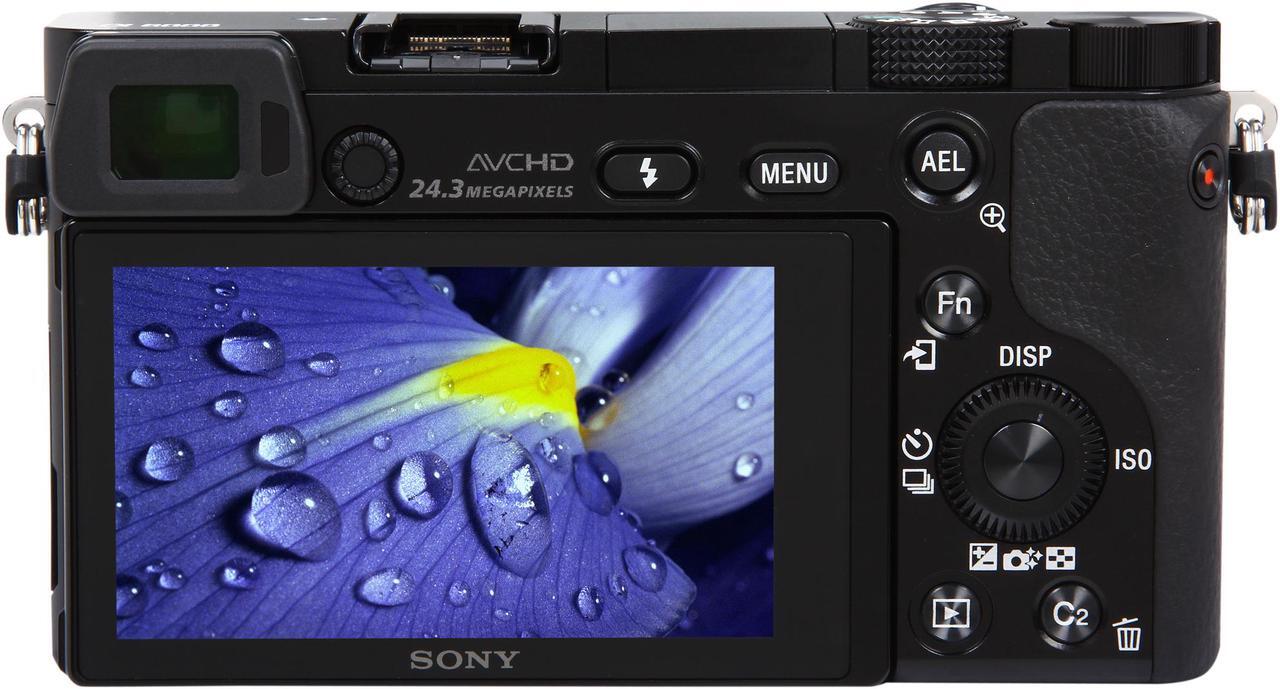 Alt view image 5 of 10 - SONY Alpha a6000 ILCE-6000/B Black 24.3 MP 3.0" 921.6K LCD Mirrorless Camera - Body Only
