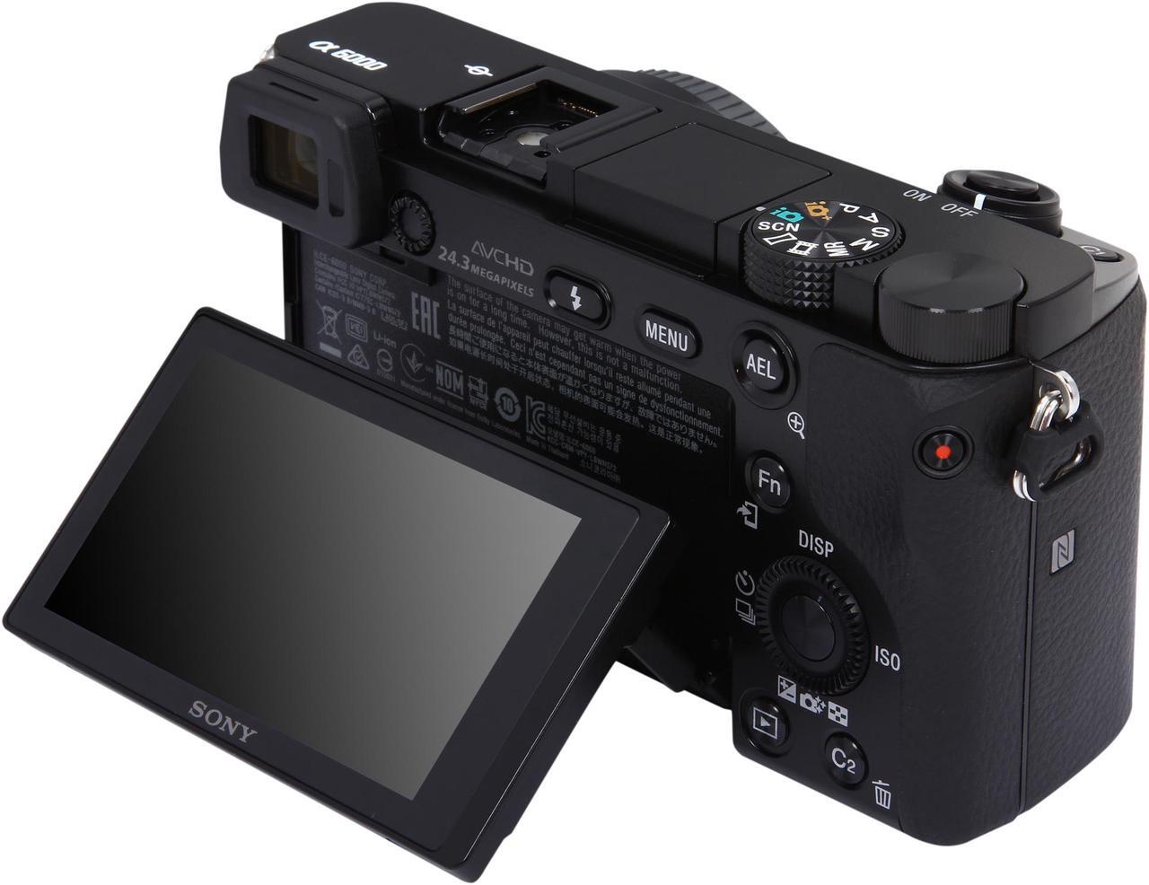 Alt view image 9 of 10 - SONY Alpha a6000 ILCE-6000/B Black 24.3 MP 3.0" 921.6K LCD Mirrorless Camera - Body Only