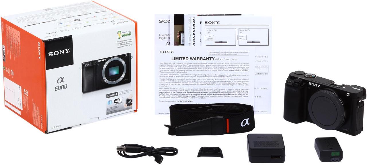 Alt view image 11 of 10 - SONY Alpha a6000 ILCE-6000/B Black 24.3 MP 3.0" 921.6K LCD Mirrorless Camera - Body Only