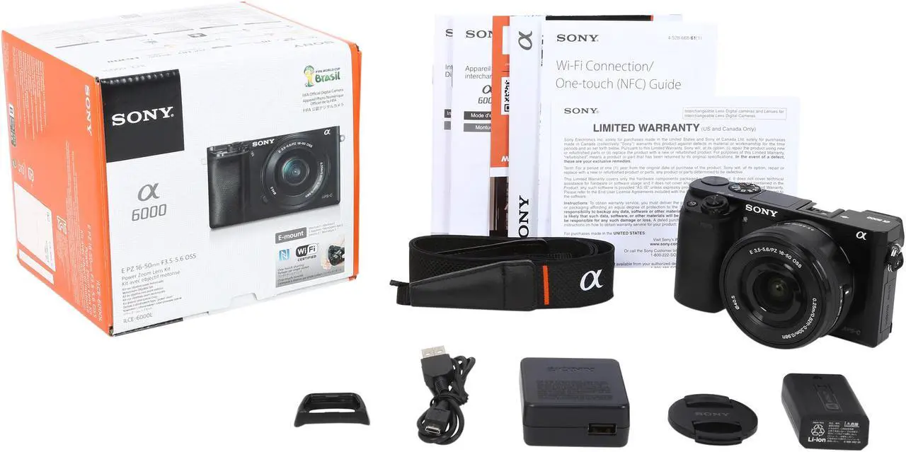 Alt view image 12 of 11 - Sony Alpha A6000 ILCE-6000L/B Black Mirrorless Camera with 16-50 mm Lens