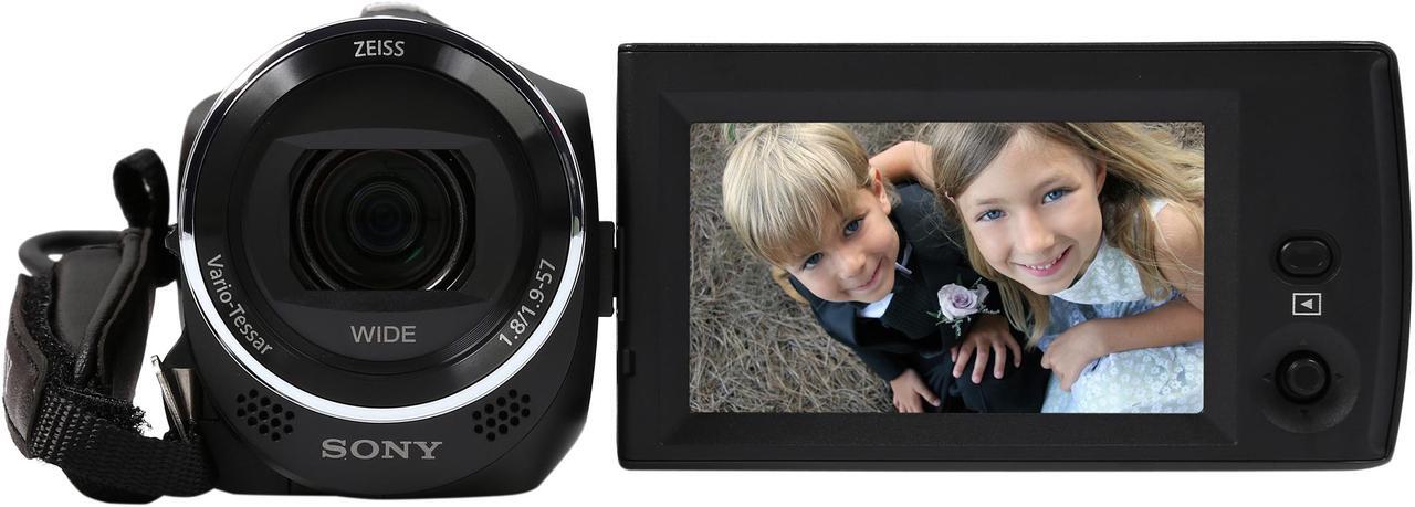 Alt view image 4 of 9 - SONY Handycam CX405 HDR-CX405/B Black 1/5.8'' back-illuminated Exmor R CMOS 2.7" 230.4K LCD 30X Optical Zoom Full HD HDD/Flash Memory Camcorder