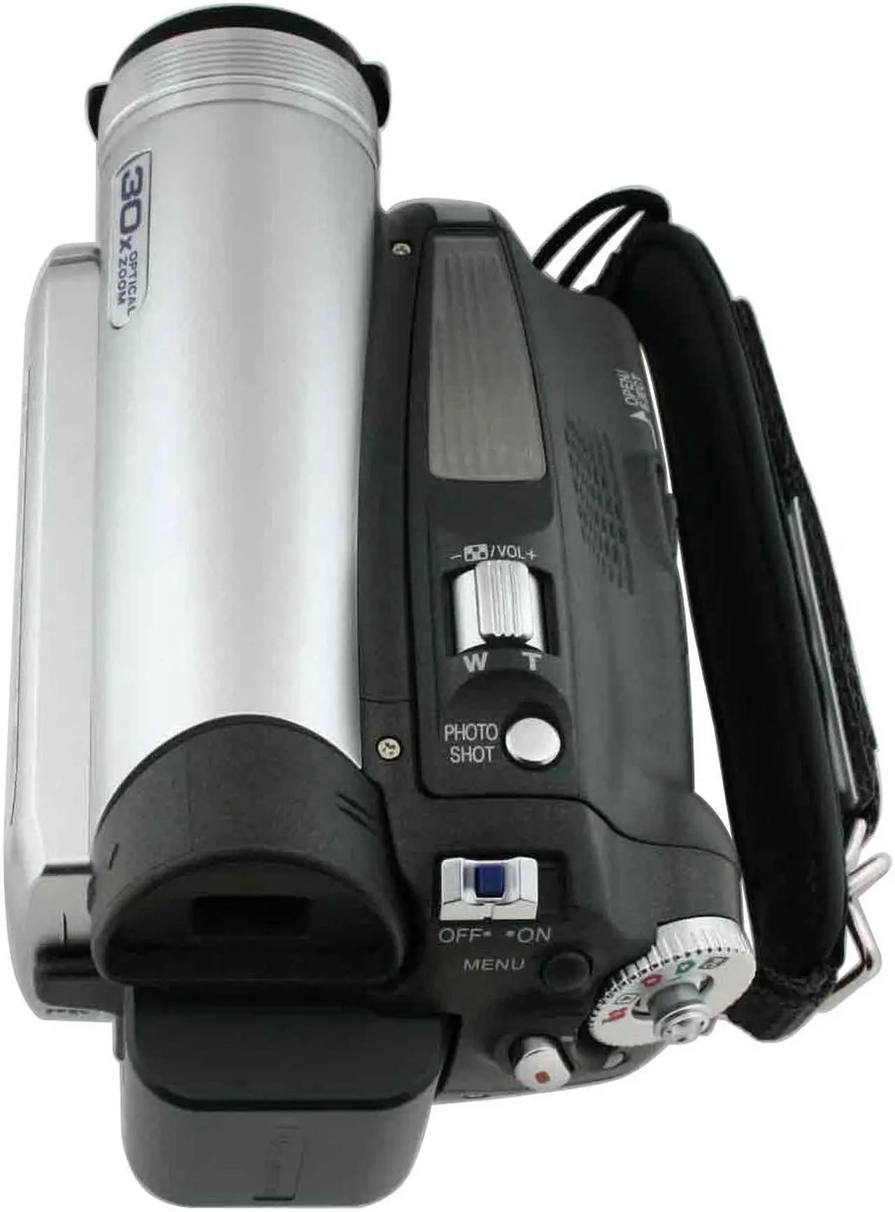 Alt view image 6 of 11 - Panasonic PV-GS39 1/6" 800K CCD 2.7" 123K LCD 30X Optical Zoom MiniDV Camcorder