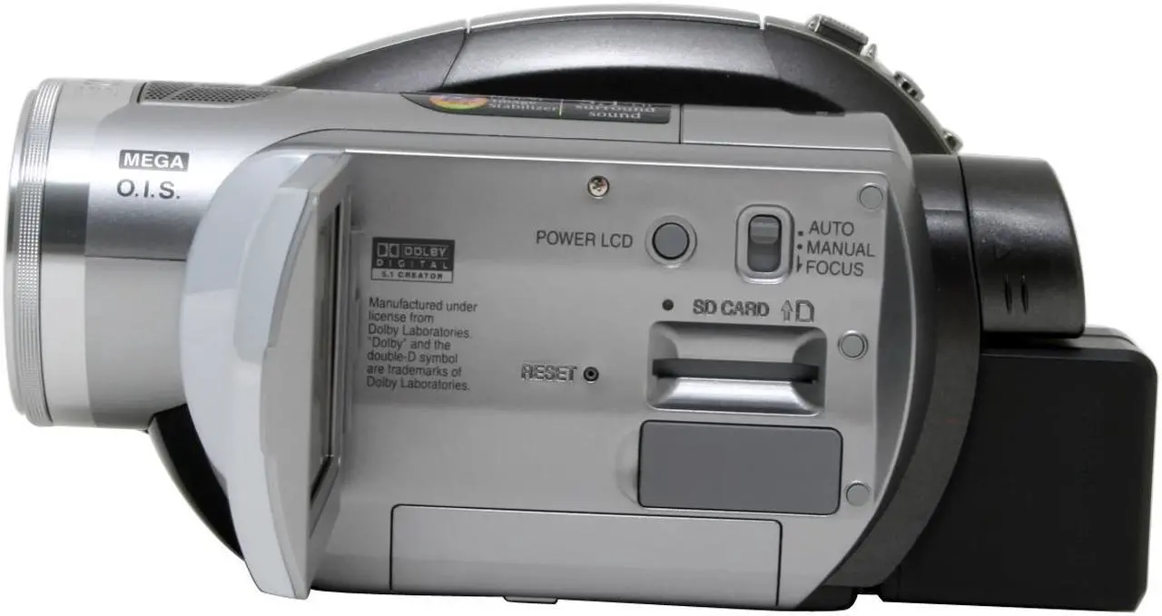 Alt view image 5 of 13 - Panasonic HDC-DX1 1/4" 3CCD 3.0" 250K LCD 12X Optical Zoom High Definition DVD Camcorder