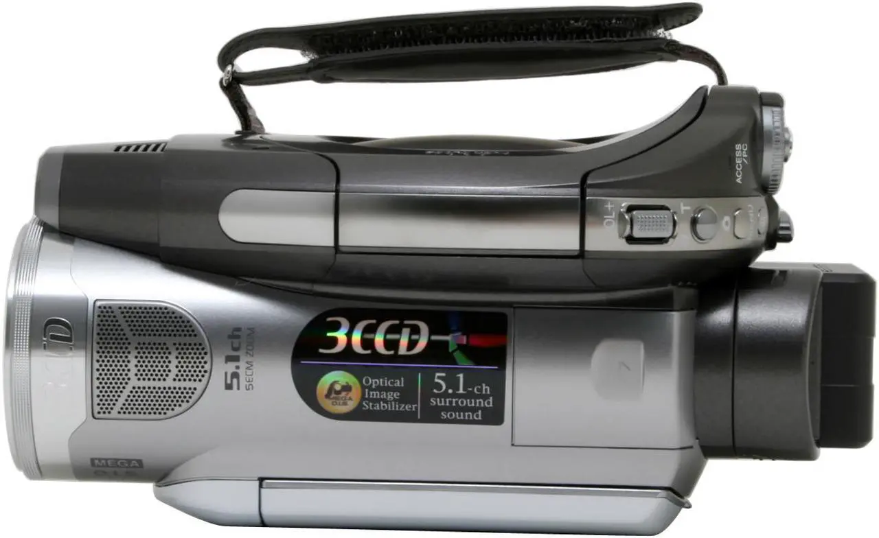 Alt view image 8 of 13 - Panasonic HDC-DX1 1/4" 3CCD 3.0" 250K LCD 12X Optical Zoom High Definition DVD Camcorder