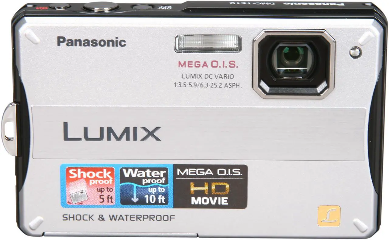 Alt view image 2 of 7 - Panasonic DMC-TS10 Silver 14.1MP 4X Optical Zoom Waterproof Shockproof Digital Camera