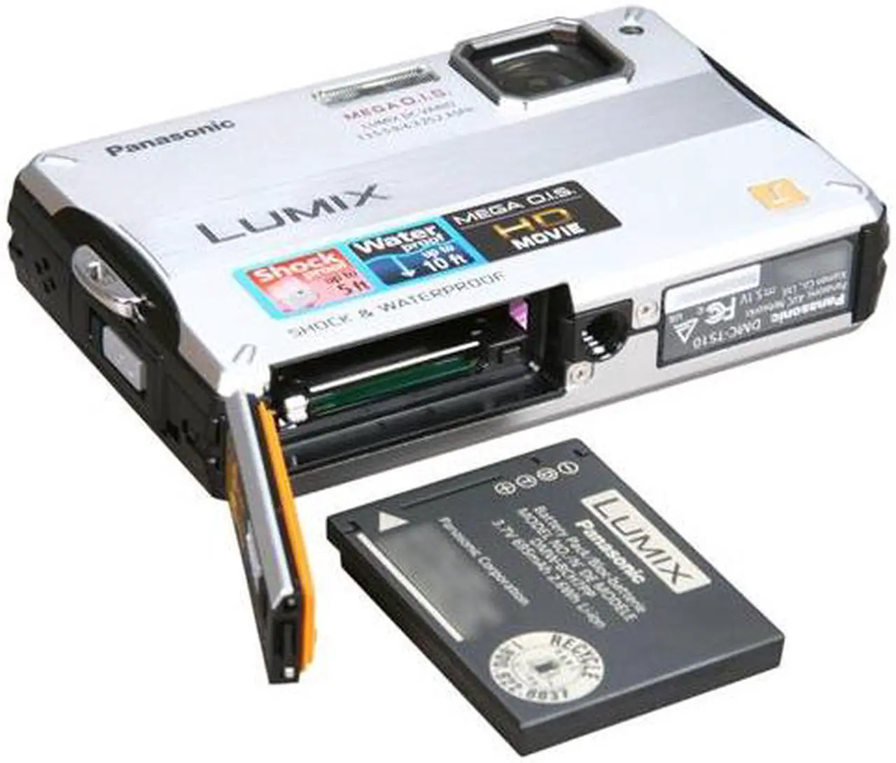 Alt view image 6 of 7 - Panasonic DMC-TS10 Silver 14.1MP 4X Optical Zoom Waterproof Shockproof Digital Camera