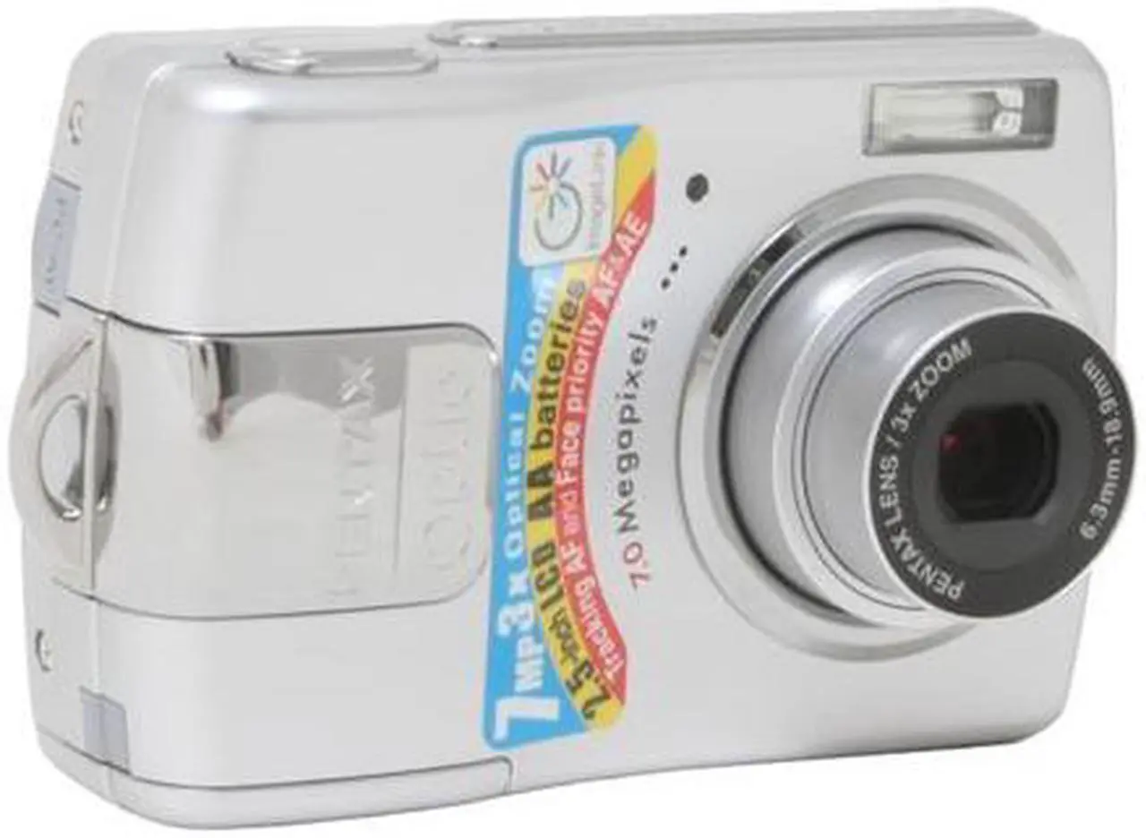 Main image of PENTAX Optio M20 Silver 7.0 MP 3X Optical Zoom Digital Camera