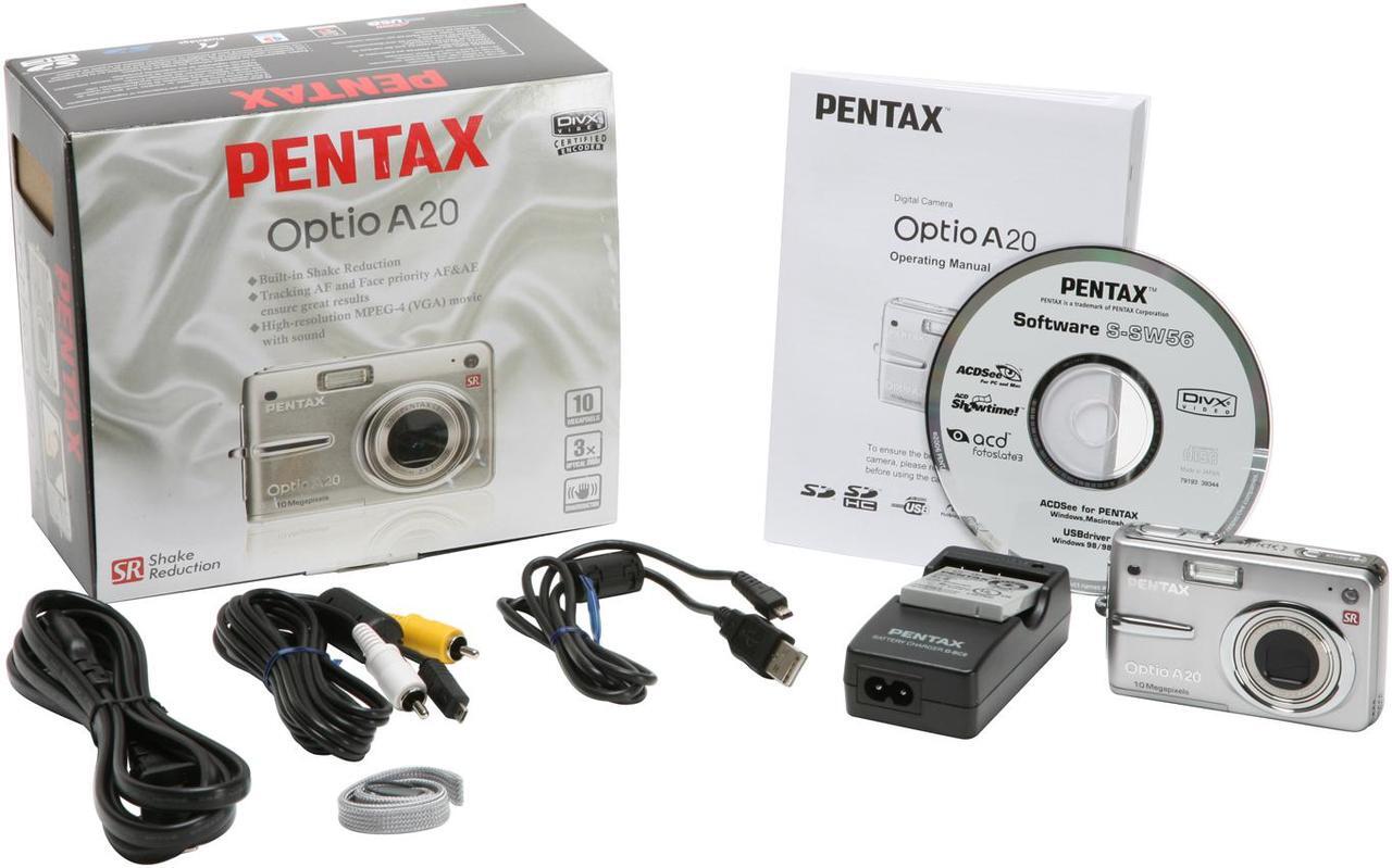 Alt view image 11 of 11 - PENTAX Optio A20 Silver 10.0 MP 3X Optical Zoom Digital Camera