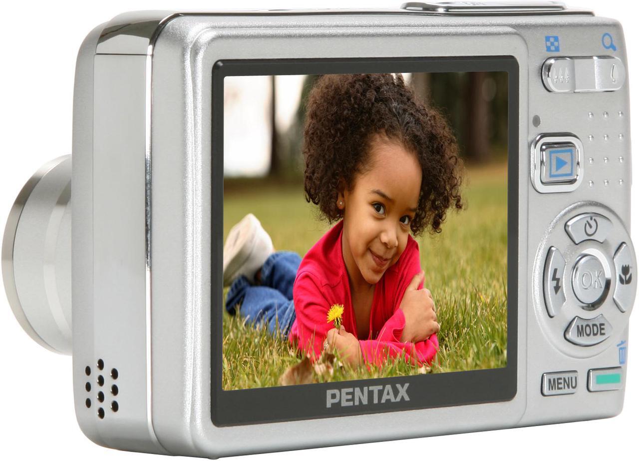 Alt view image 3 of 11 - PENTAX Optio A20 Silver 10.0 MP 3X Optical Zoom Digital Camera