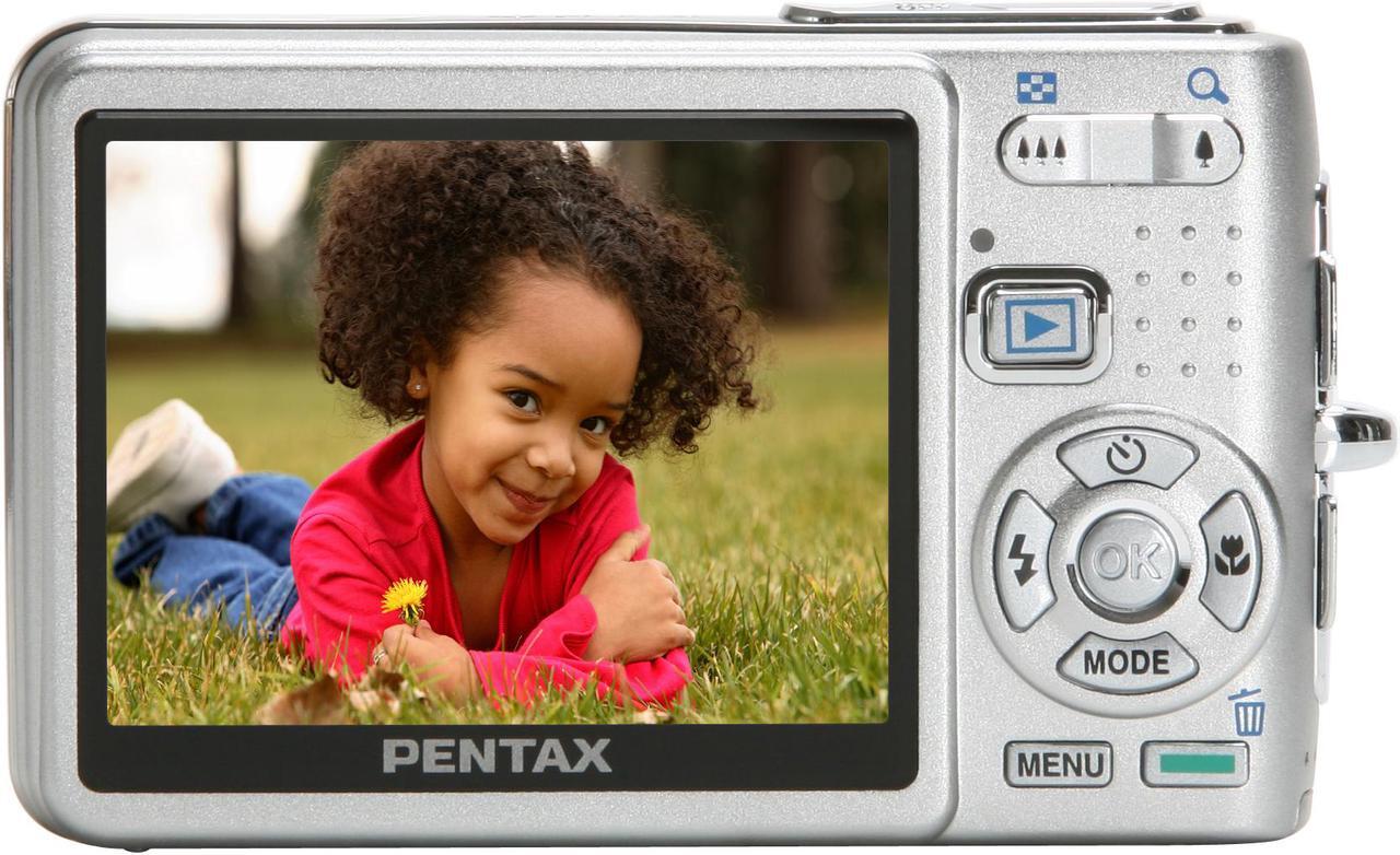 Alt view image 4 of 11 - PENTAX Optio A20 Silver 10.0 MP 3X Optical Zoom Digital Camera