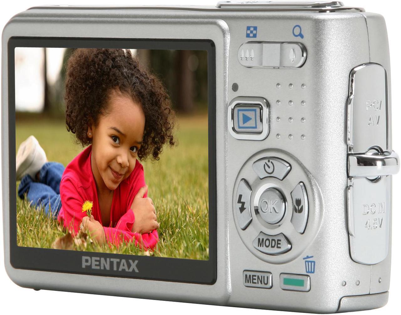Alt view image 5 of 11 - PENTAX Optio A20 Silver 10.0 MP 3X Optical Zoom Digital Camera