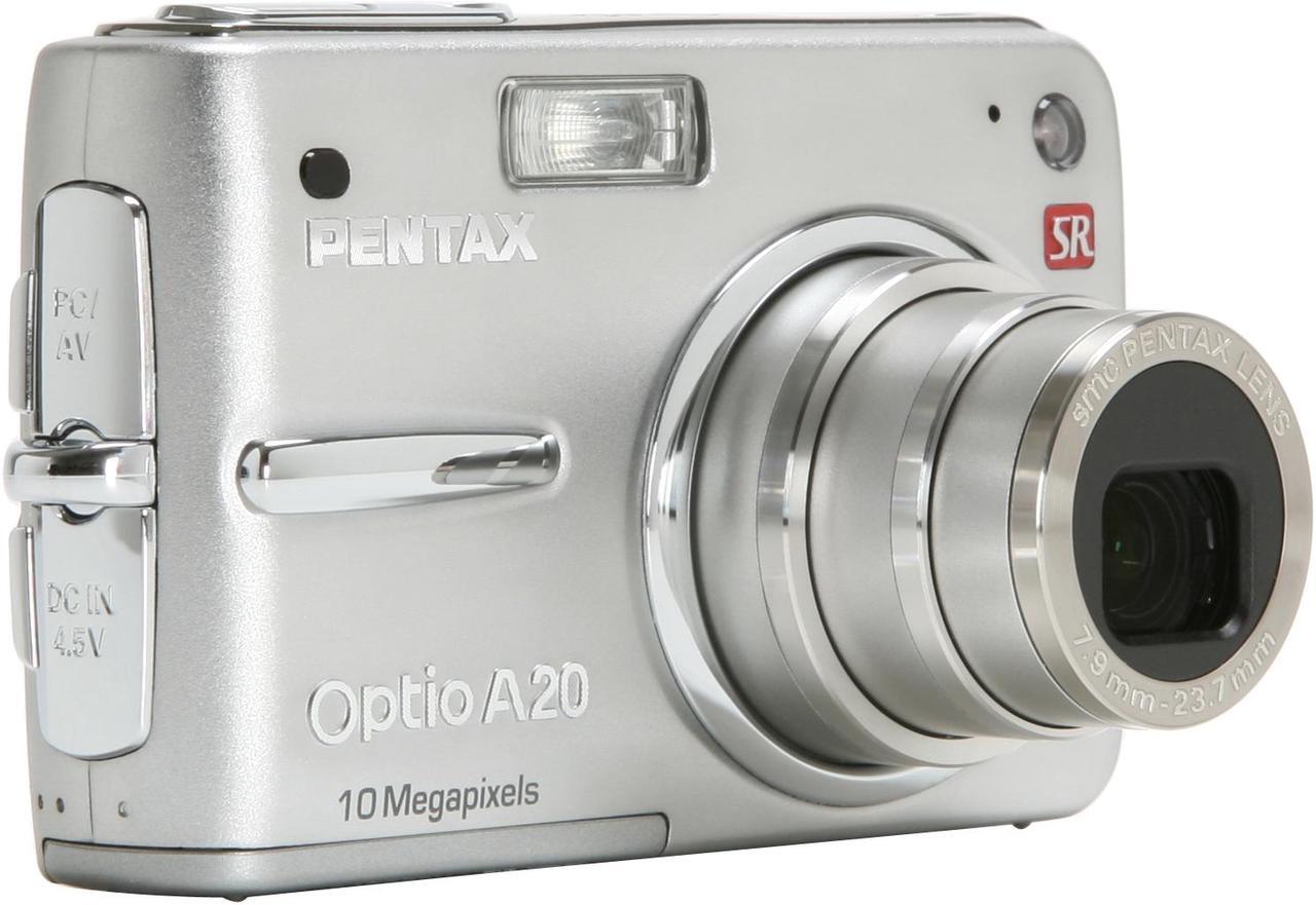 Alt view image 7 of 11 - PENTAX Optio A20 Silver 10.0 MP 3X Optical Zoom Digital Camera