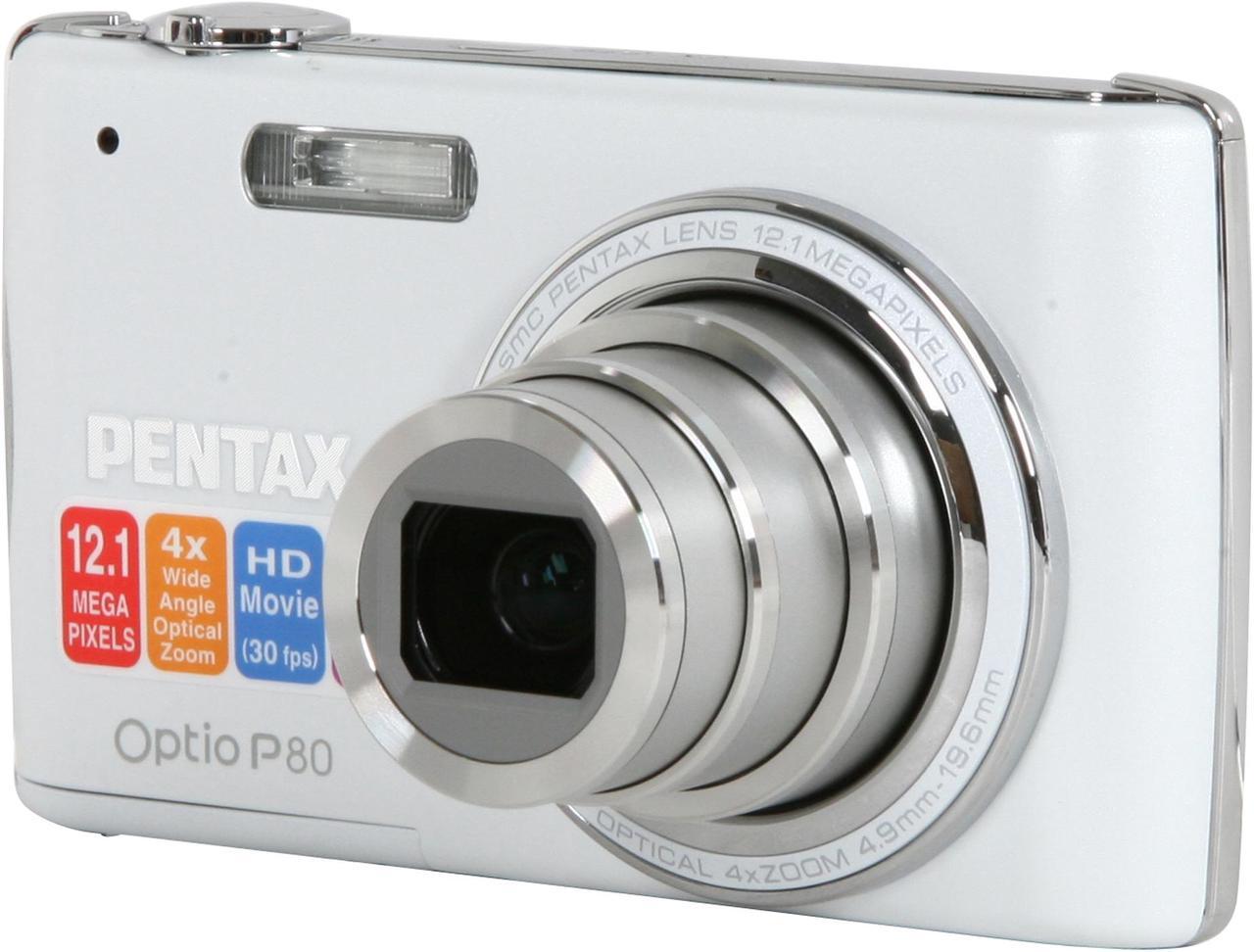 PENTAX Optio P80 Pearl 12.1 MP 4X Optical Zoom Digital Camera