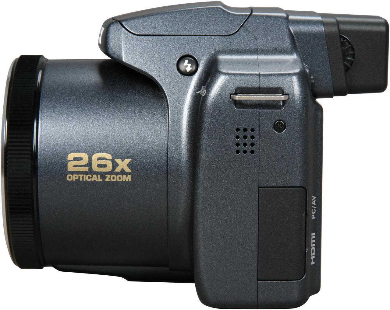 Alt view image 5 of 9 - PENTAX X90 Black 12.1 MP 26X Optical Zoom 26mm Wide Angle Digital Camera