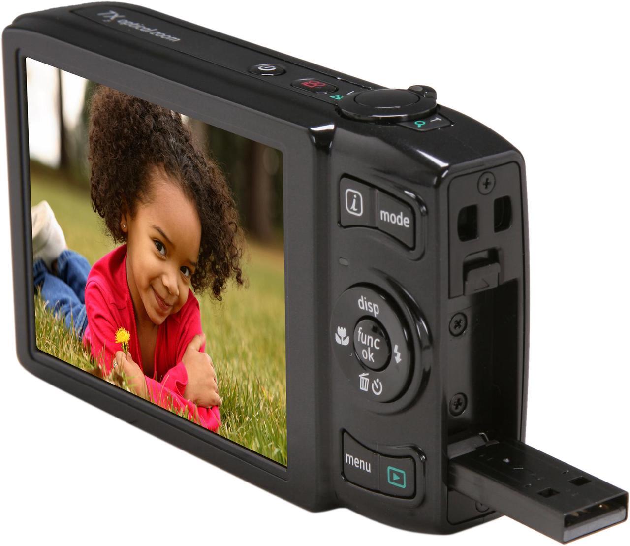 Alt view image 7 of 9 - GE J1470S-BK Black 14 MP 7X Optical Zoom Digital Camera