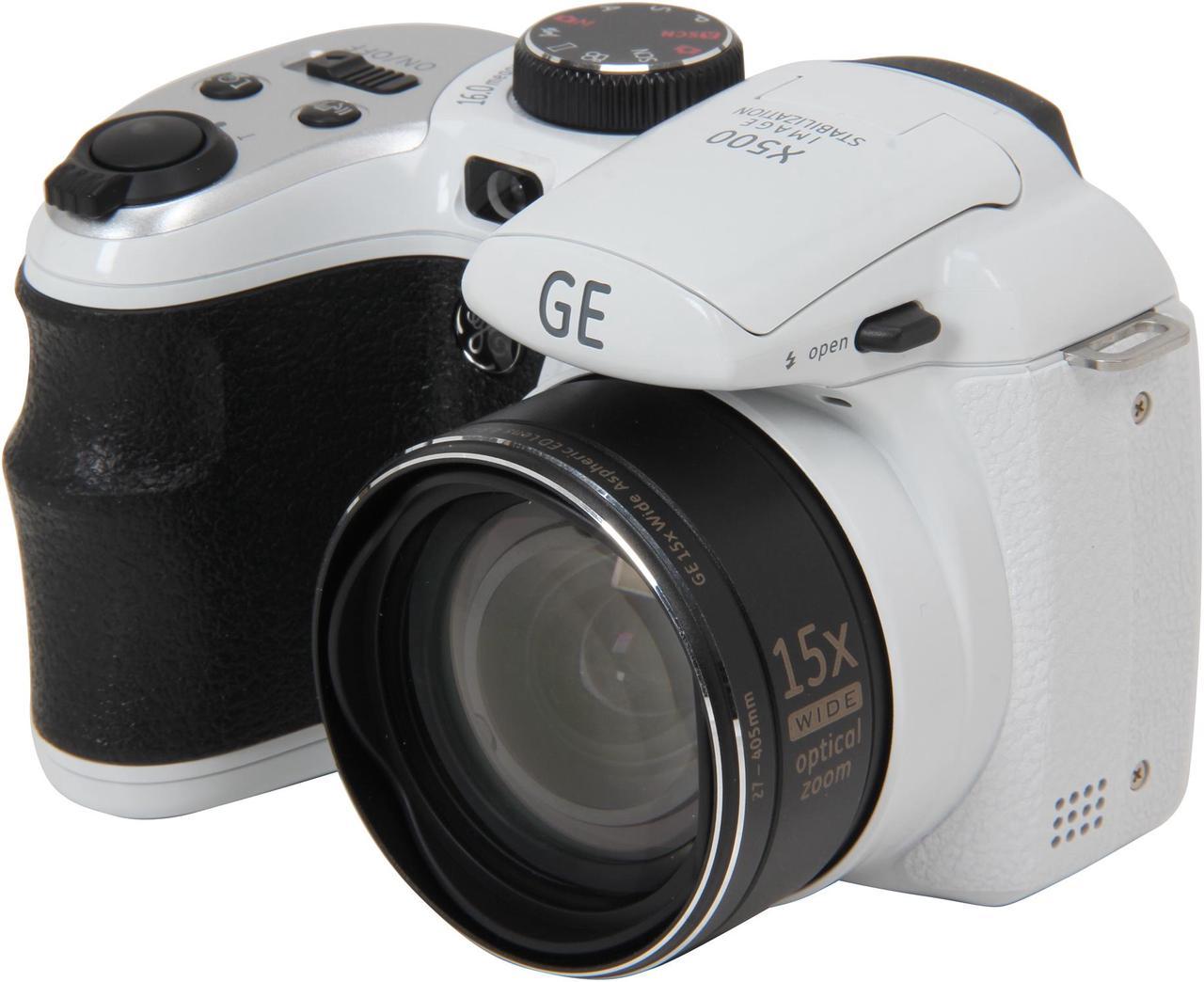 GE Power Pro X500-WH 16 MP with 15 x Optical Zoom Digital Camera