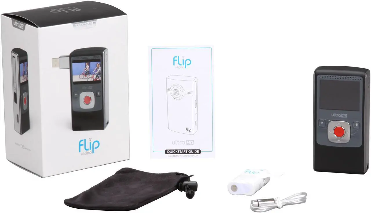 Alt view image 10 of 13 - Flip UltraHD Camcorder - Black & Chrome, 120 Minutes