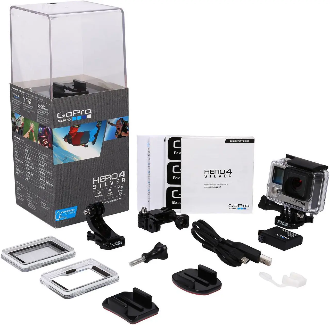 Alt view image 17 of 16 - GoPro HERO4 CHDHY-401 Silver 12 MP Action Camera