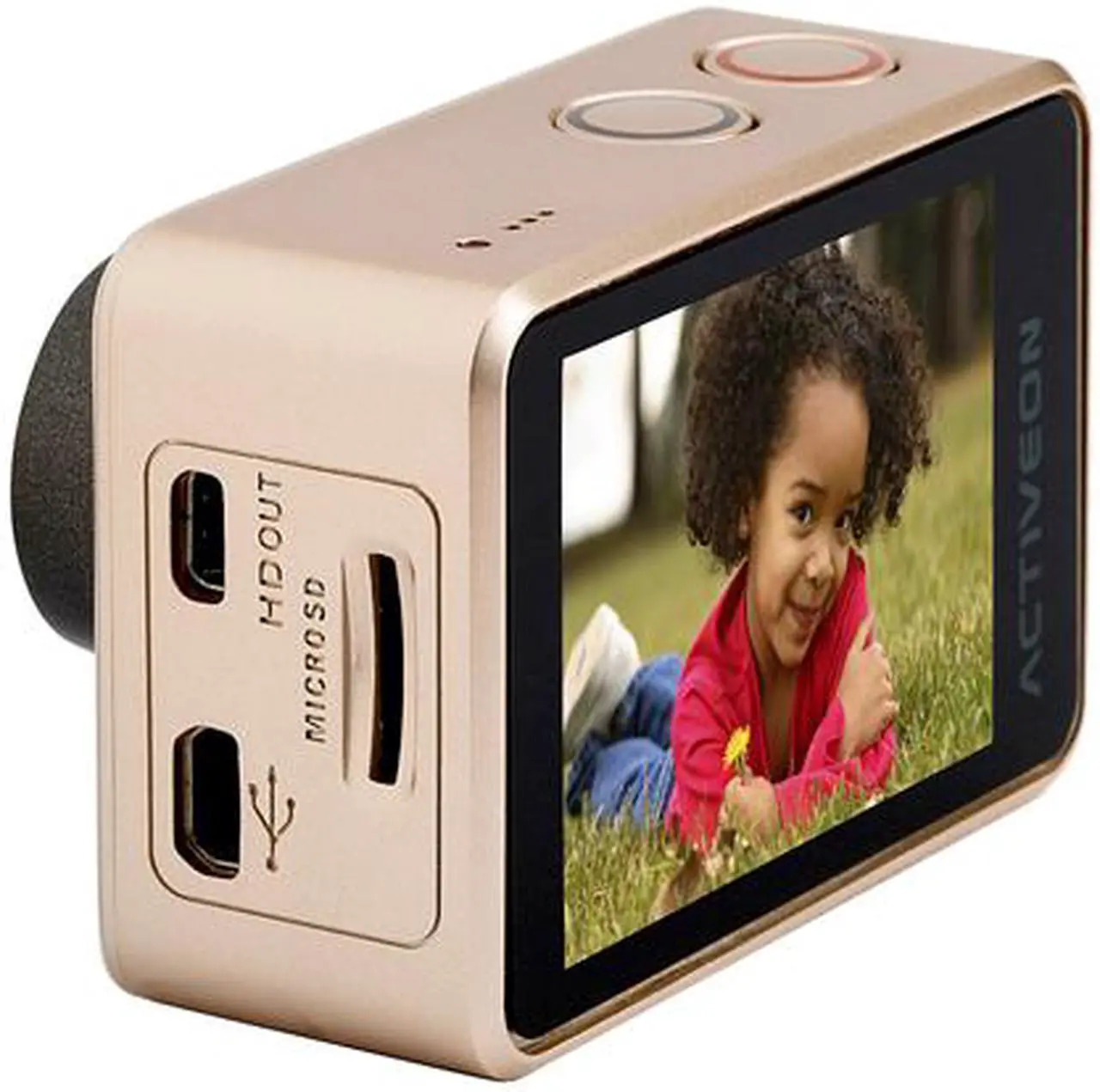 Alt view image 4 of 6 - ACTIVEON CX Gold GCA10W Gold 2.00" Built-in LCD touch screen Action Camera
