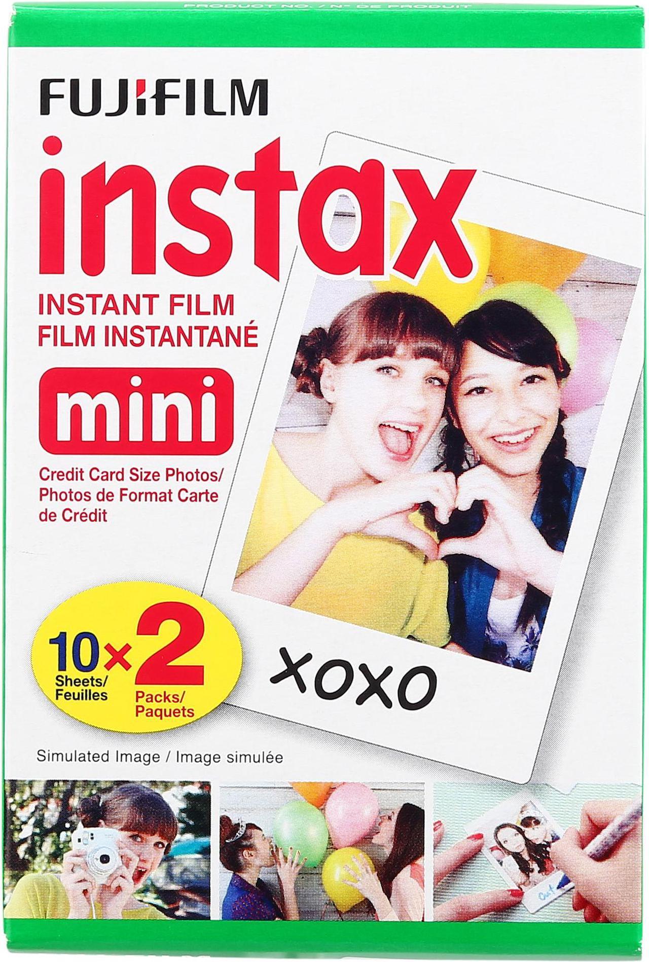 FUJIFILM 16437396 Instax Mini Instant Daylight Film, Twin Pack, 20 Exposures, ISO 800.