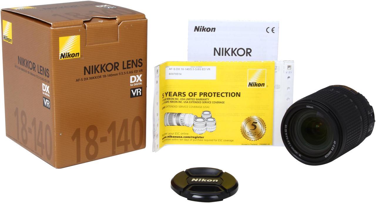 Alt view image 8 of 7 - Nikon 2213 SLR Lenses AF-S DX NIKKOR 18-140mm f/3.5-5.6G ED VR Lens Black