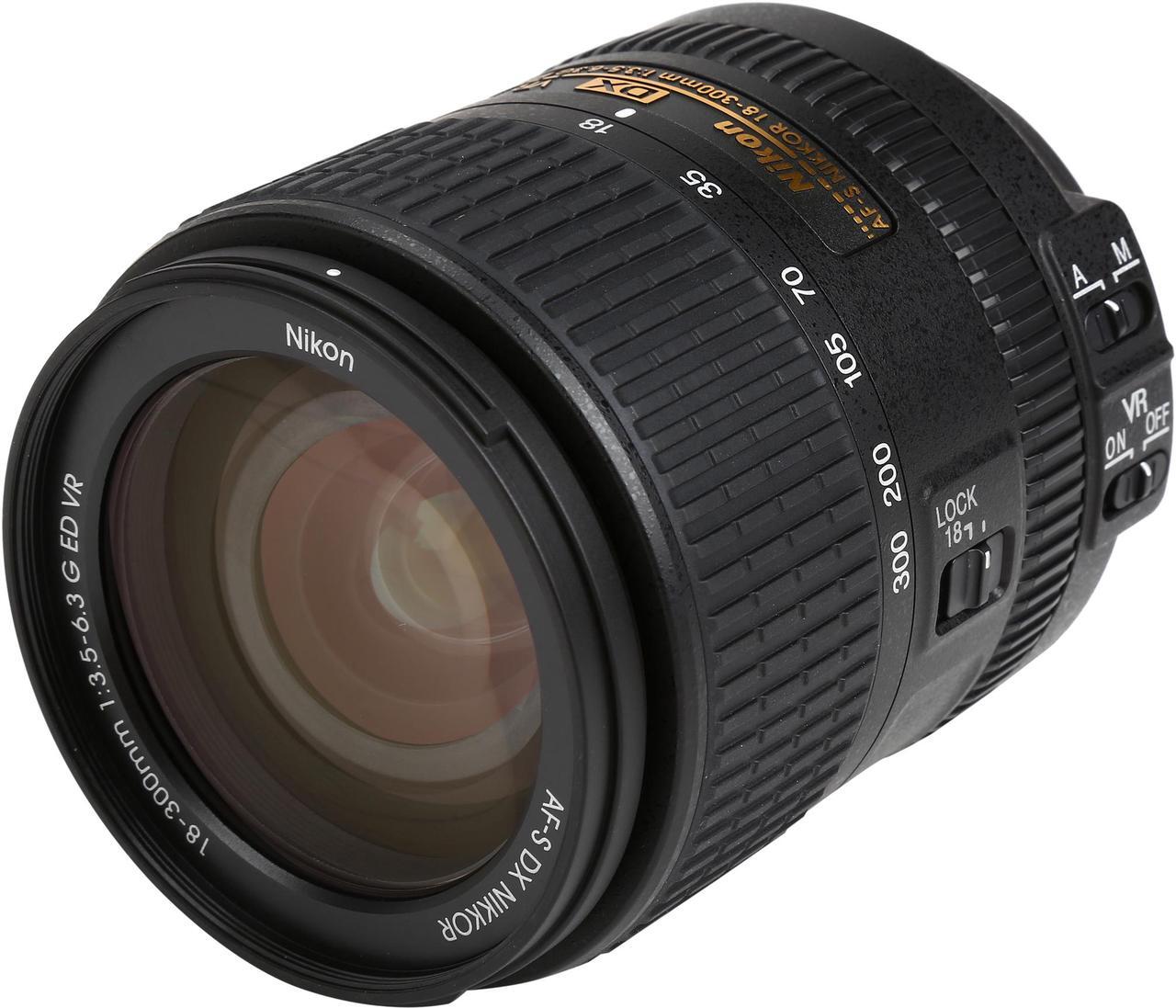 Main image of Nikon 2216 SLR Lenses AF-S DX NIKKOR 18-300mm f/3.5-6.3G ED VR Lens Black