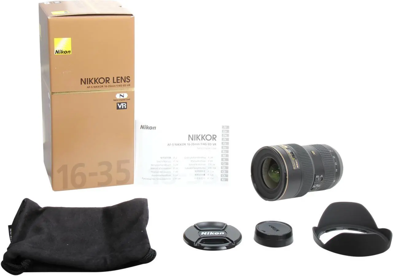 Alt view image 7 of 7 - Nikon 2182 16-35mm F4G ED VR Lens Black