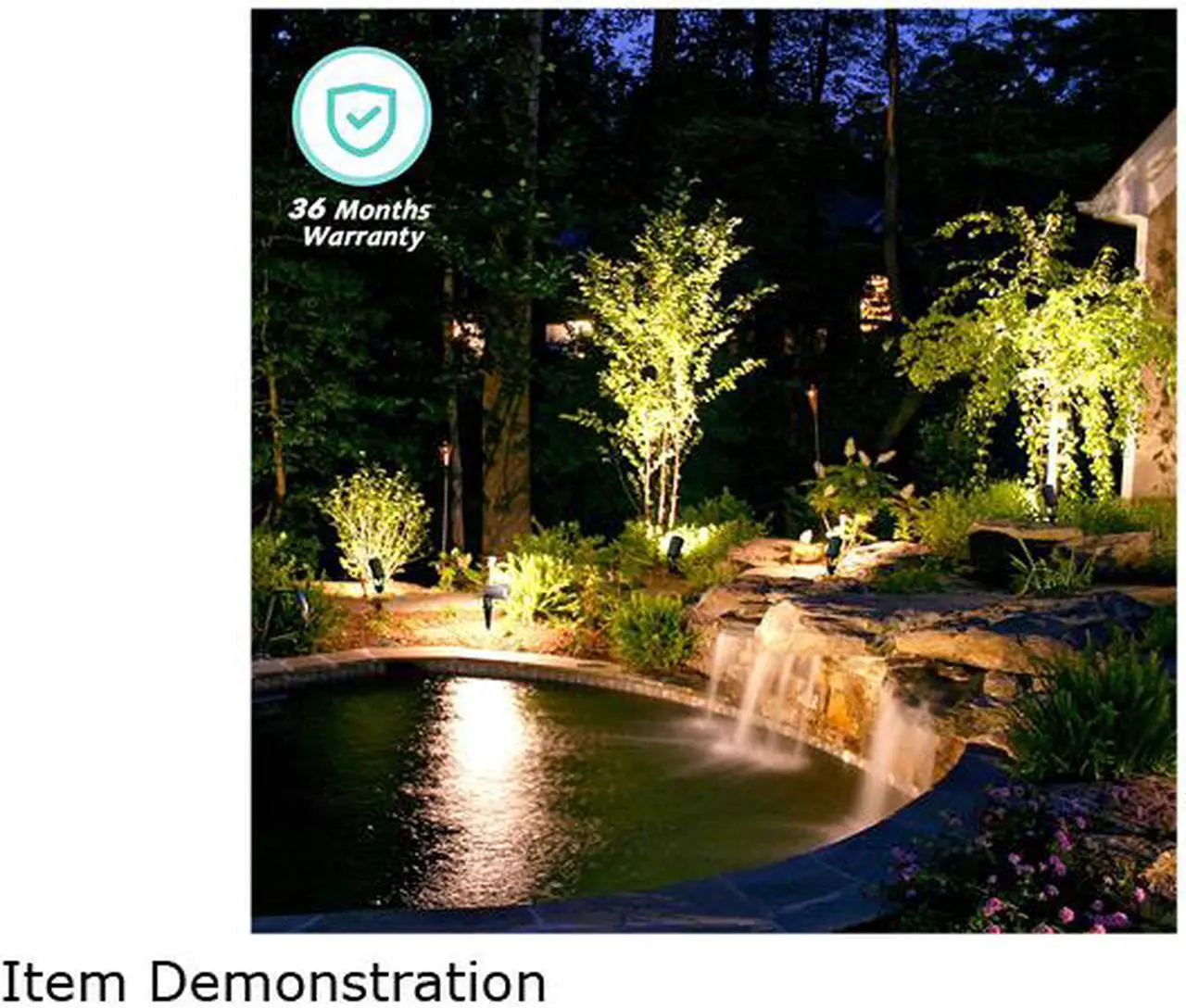 Alt view image 7 of 9 - Albrillo 6 Pack LED Landscape Spotlights - 3.5W 12V Low Voltage Garden Spotlight with 3000K Warm White, IP65 Waterproof, Metal & Glass, 66FT LED Outdoor Spotlights for Garden Yard Patio Walkway