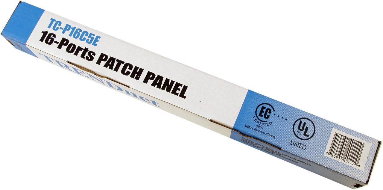 Alt view image 3 of 3 - TRENDnet TC-P16C5E 16-Port CAT 5e RJ-45 UTP Rack Mount Patch Panel