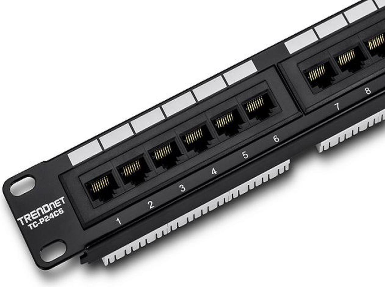 TRENDnet 24-Port Cat6 Unshielded Rackmount Patch Panel, TC-P24C6