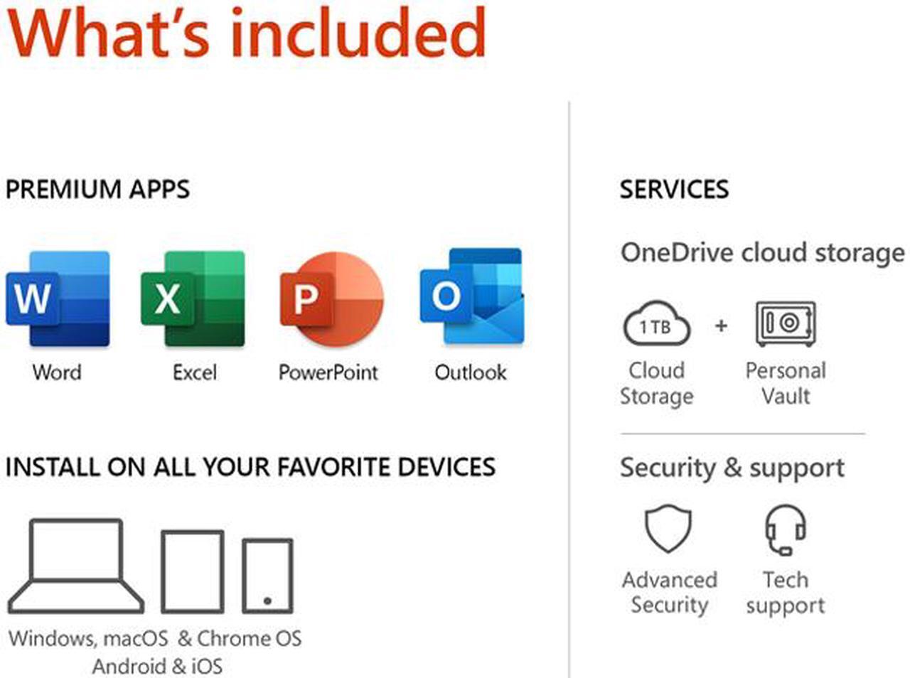Alt view image 2 of 5 - Microsoft Office 365 Personal | 12-month subscription, 1 person, PC/Mac Key Card