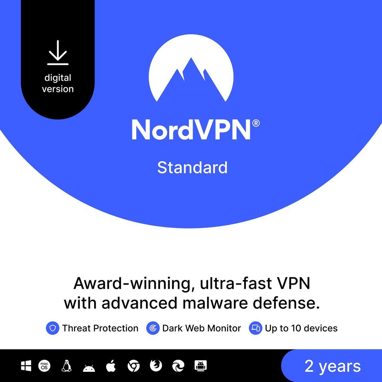 Main image of NordVPN Internet Security and Privacy Software  - 10 devices / 2 Years - Download