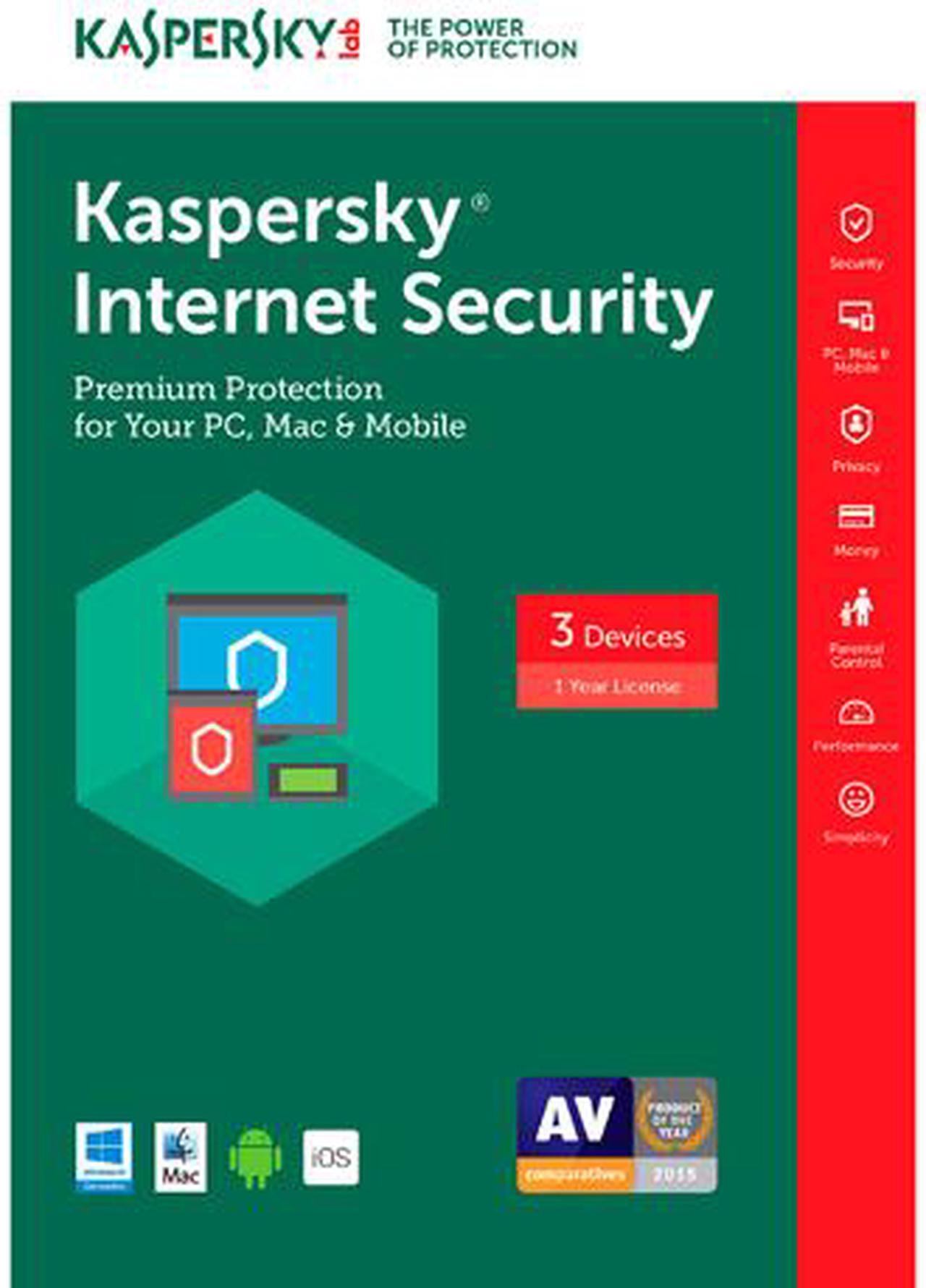 Main image of Kaspersky Internet Security 2017 - 3 PCs (Key Card)