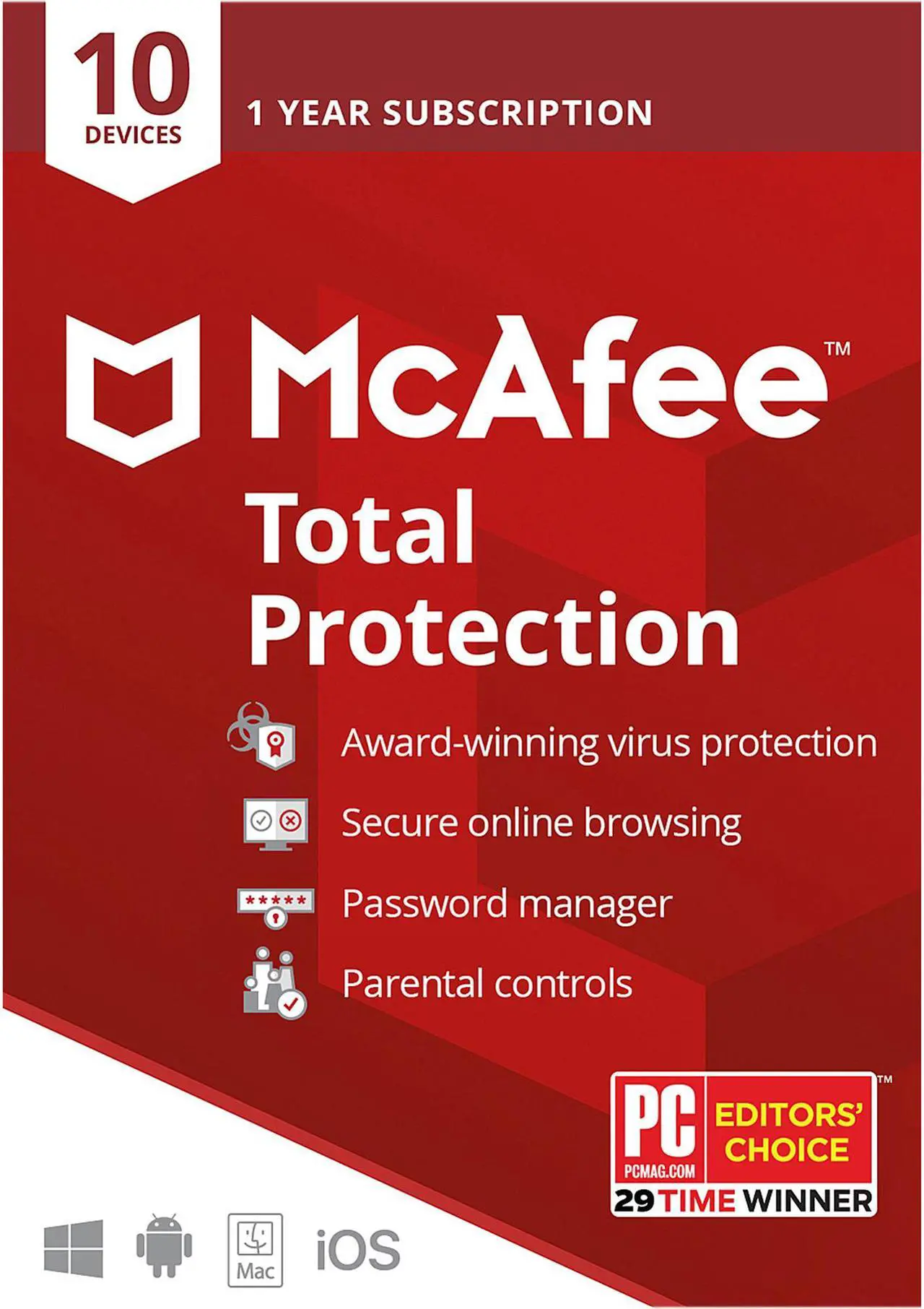 Main image of McAfee Total Protection - 10 Devices / 1 Year