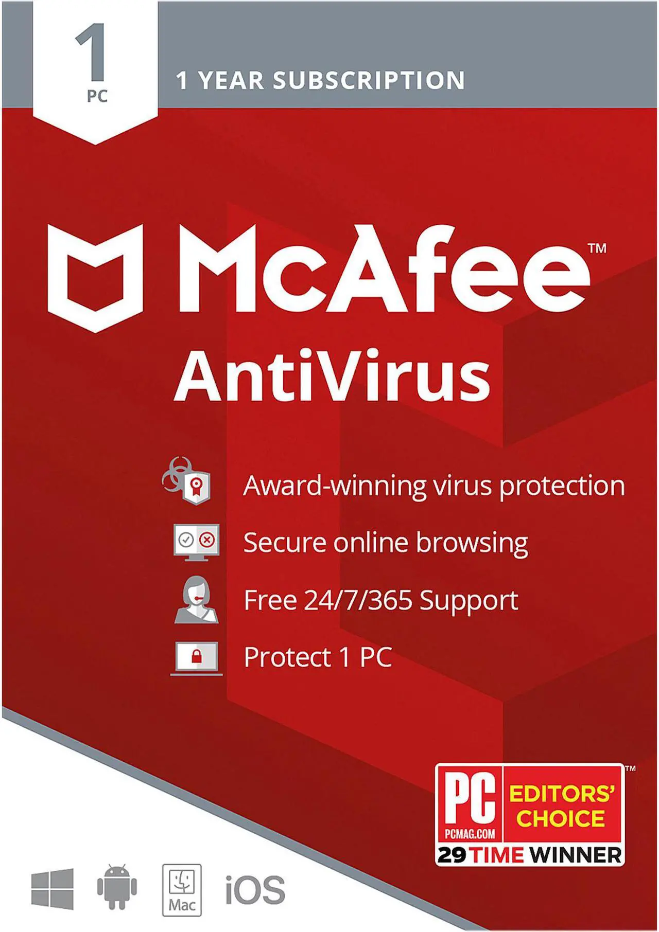 Main image of McAfee Antivirus - 1 Device / 1 Year