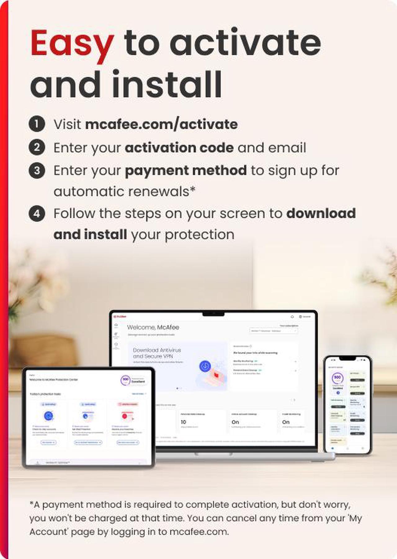 Alt view image 6 of 7 - McAfee Safe Connect VPN (Windows/Android/iOS/ChromeOS) - 5 Devices - 1-Year Subscription with Auto-Renewal (Digital Download)