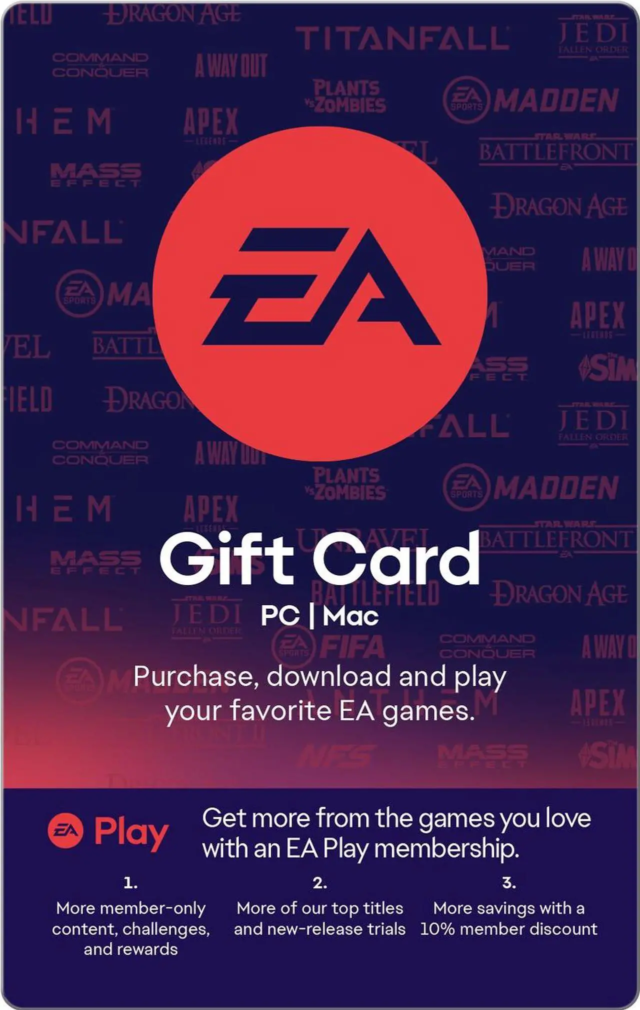 Main image of EA Play $25 Gift Card (Email Delivery)
