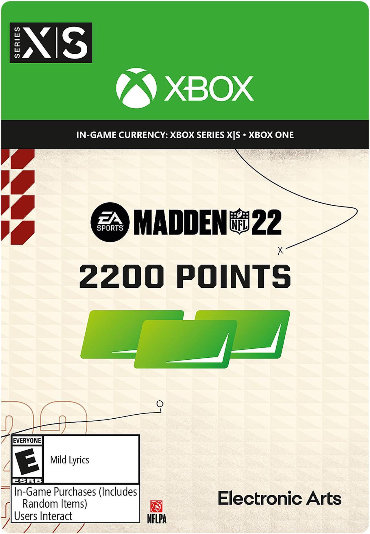 Main image of Madden NFL 22: 2200 Madden Points Xbox Series X | S / Xbox One [Digital Code]