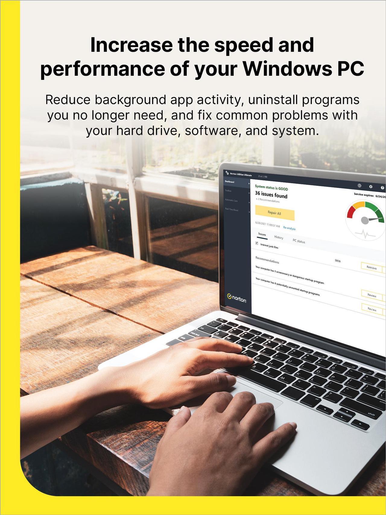 Alt view image 4 of 6 - Norton Utilities Ultimate – cleans and speeds up your PC, Windows PCs only [Download]