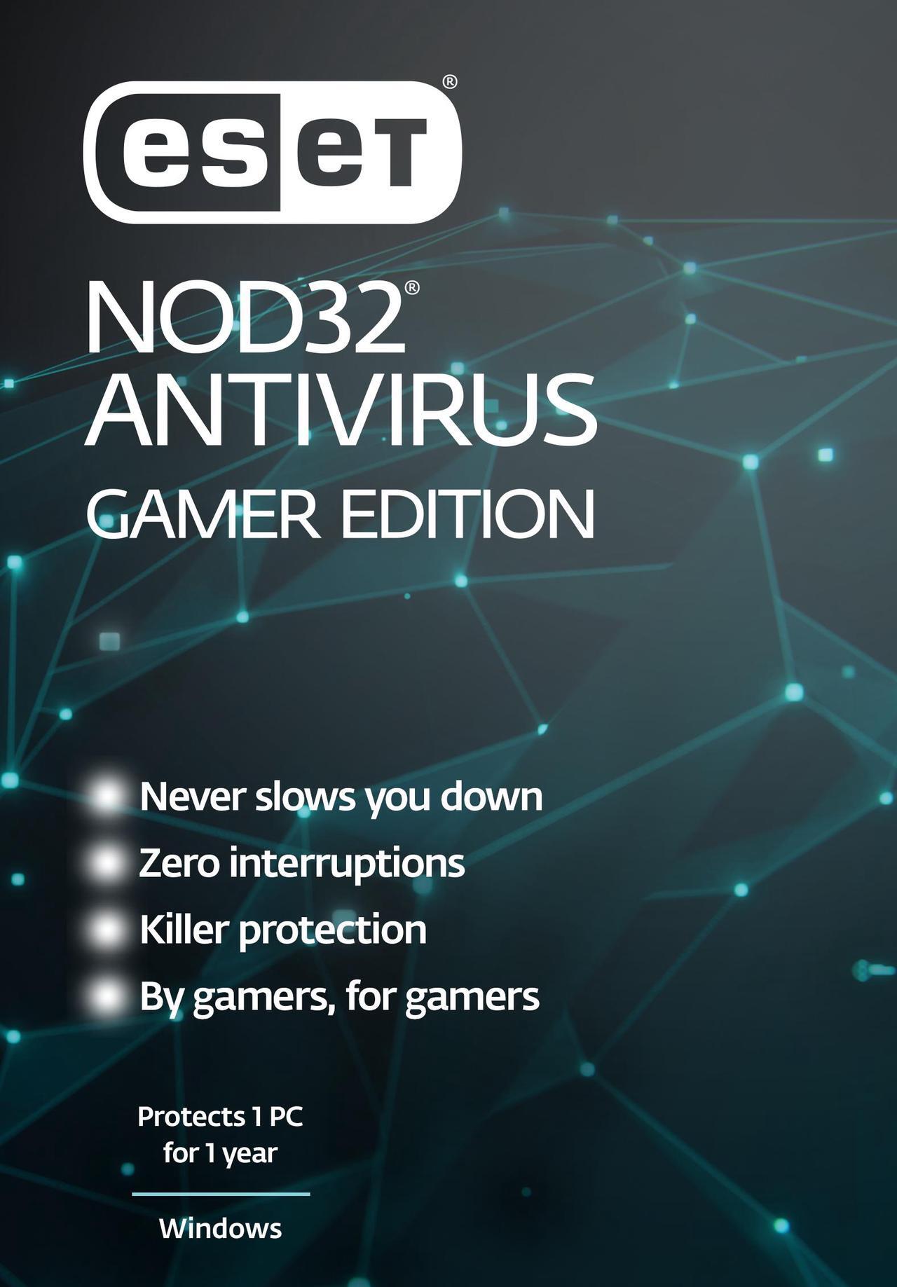 Main image of ESET NOD32 Antivirus 2025 Gamer Edition - 1 PC / 1 Year- Download