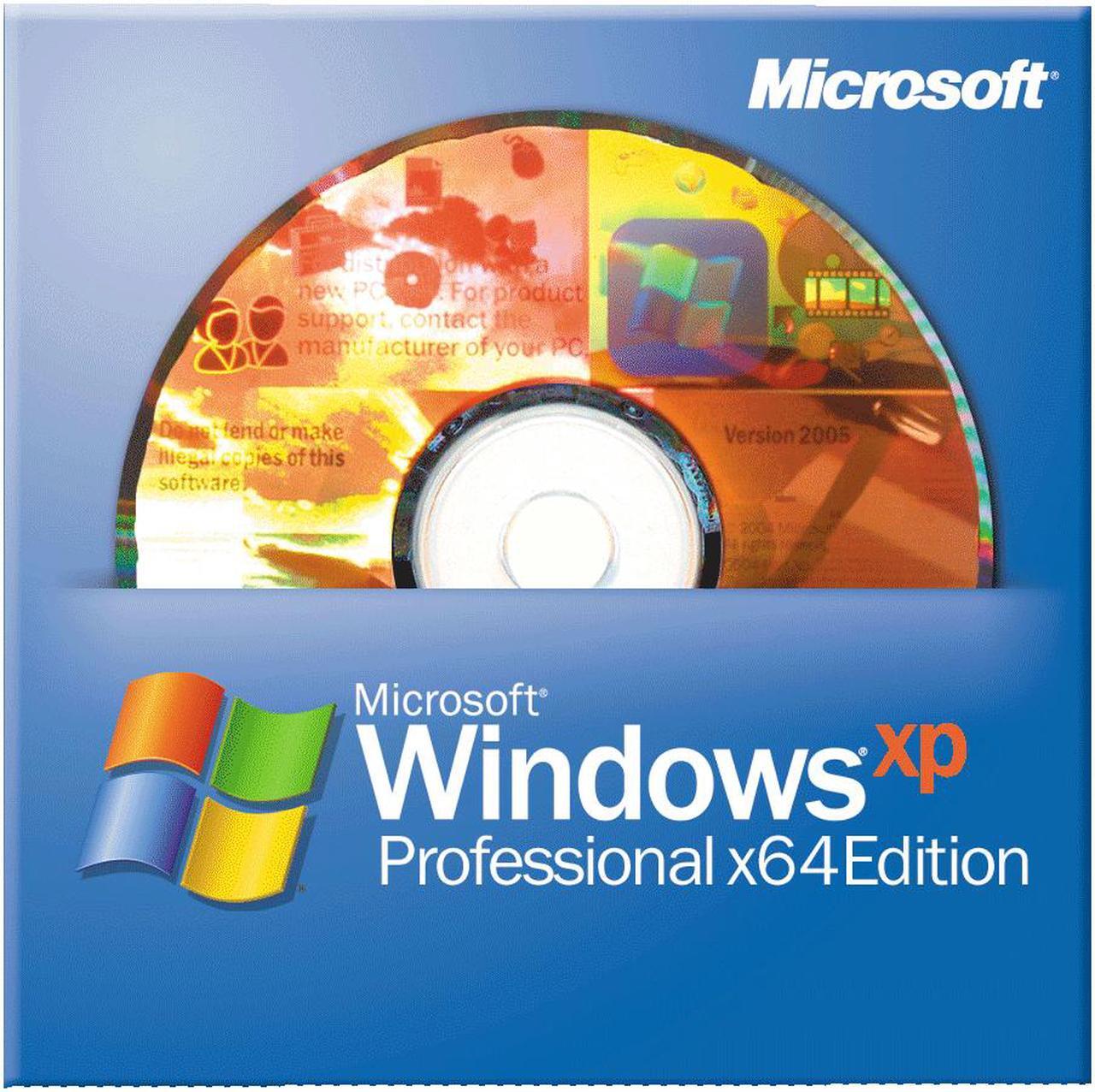 Main image of Microsoft Windows XP Professional X64 Edition with SP2B 1 Pack - OEM